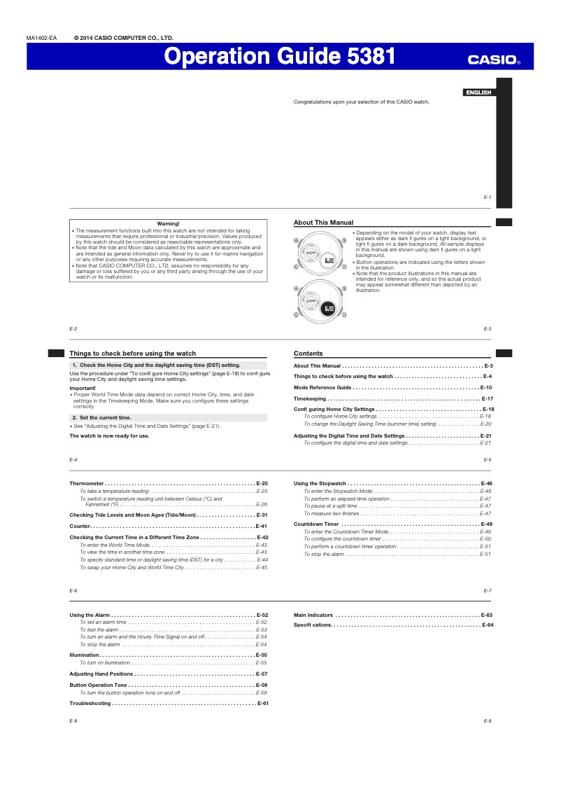 Image de la première page du manuel de l'appareil 5381