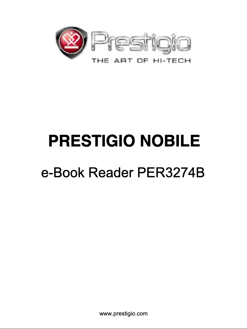 Page n°1 - Manuel utilisateur Prestigio MultiReader 3274