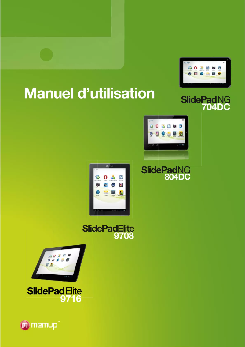 Image de la première page du manuel de l'appareil SlidePad Elite 9708