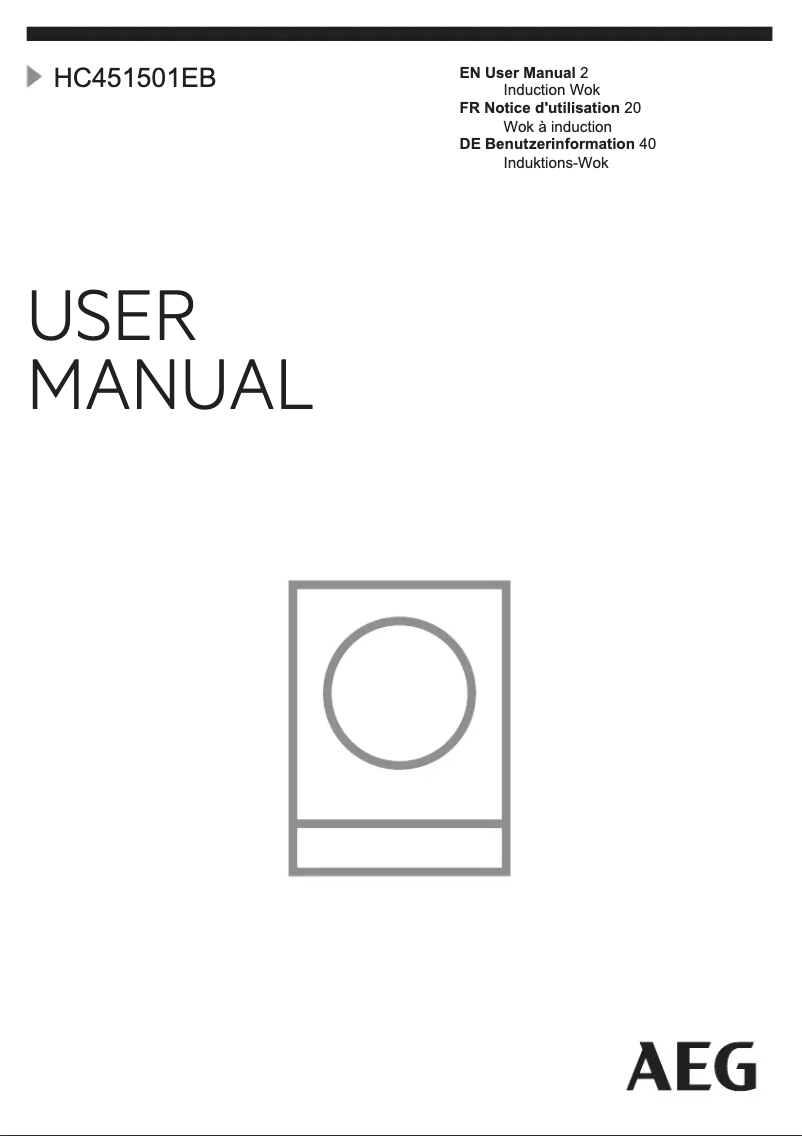 Page n°1 - Manuel utilisateur AEG HC451501EB
