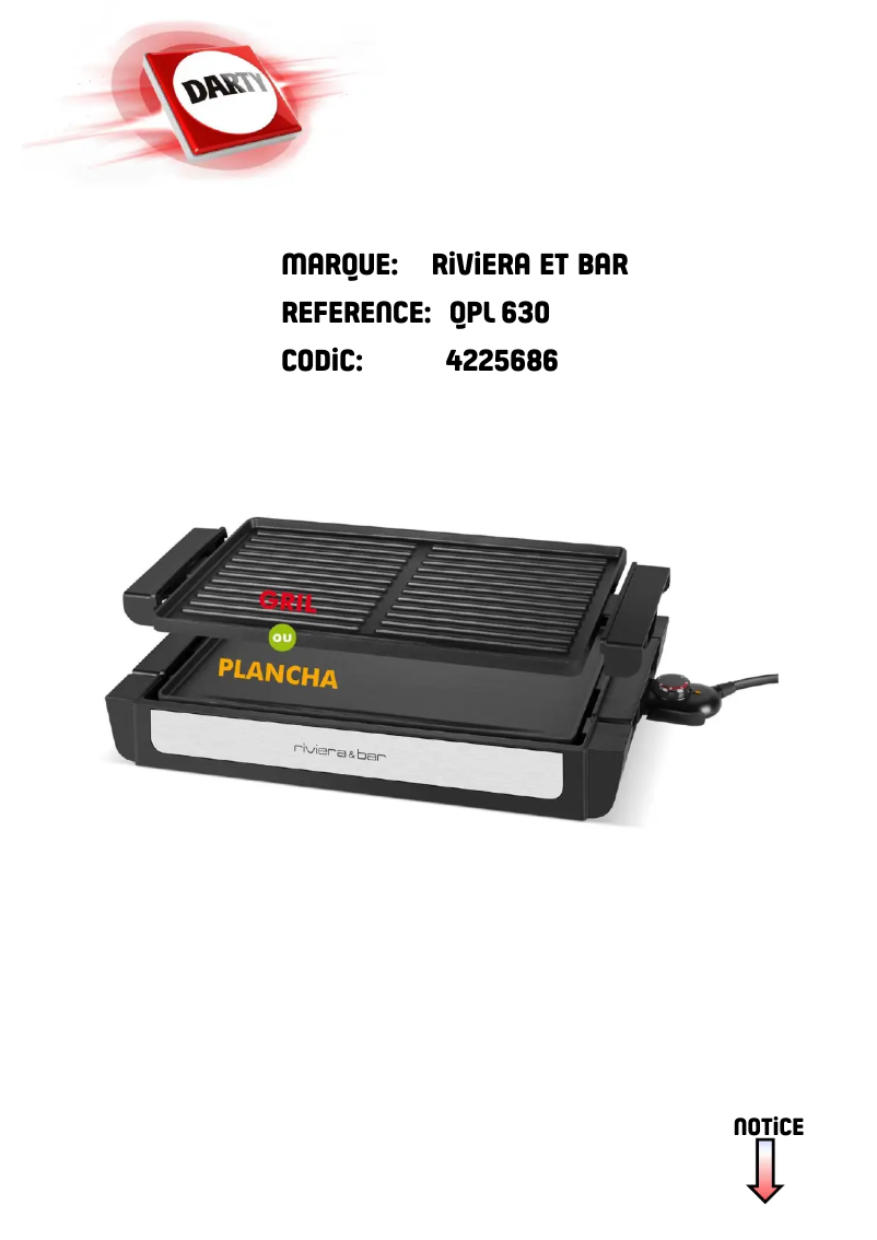 Image de la première page du manuel de l'appareil QPL 630