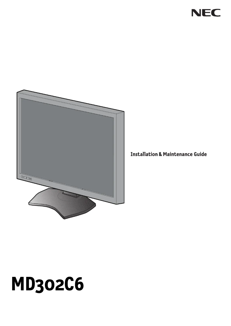 Page n°1 - Manuel utilisateur NEC MultiSync MD302C6