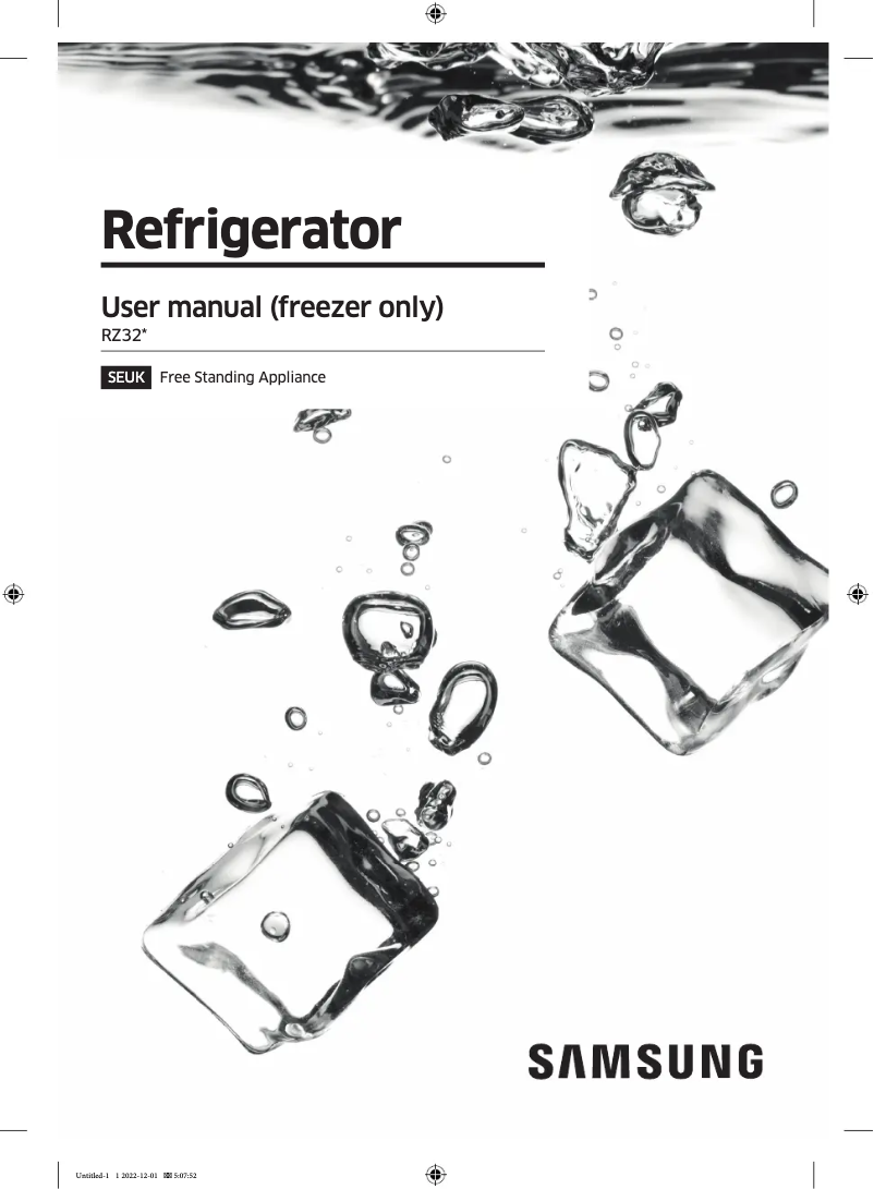 Image de la première page du manuel de l'appareil RZ32C7BDEB1