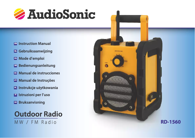 Page 1 de la notice Manuel utilisateur AudioSonic RD-1560