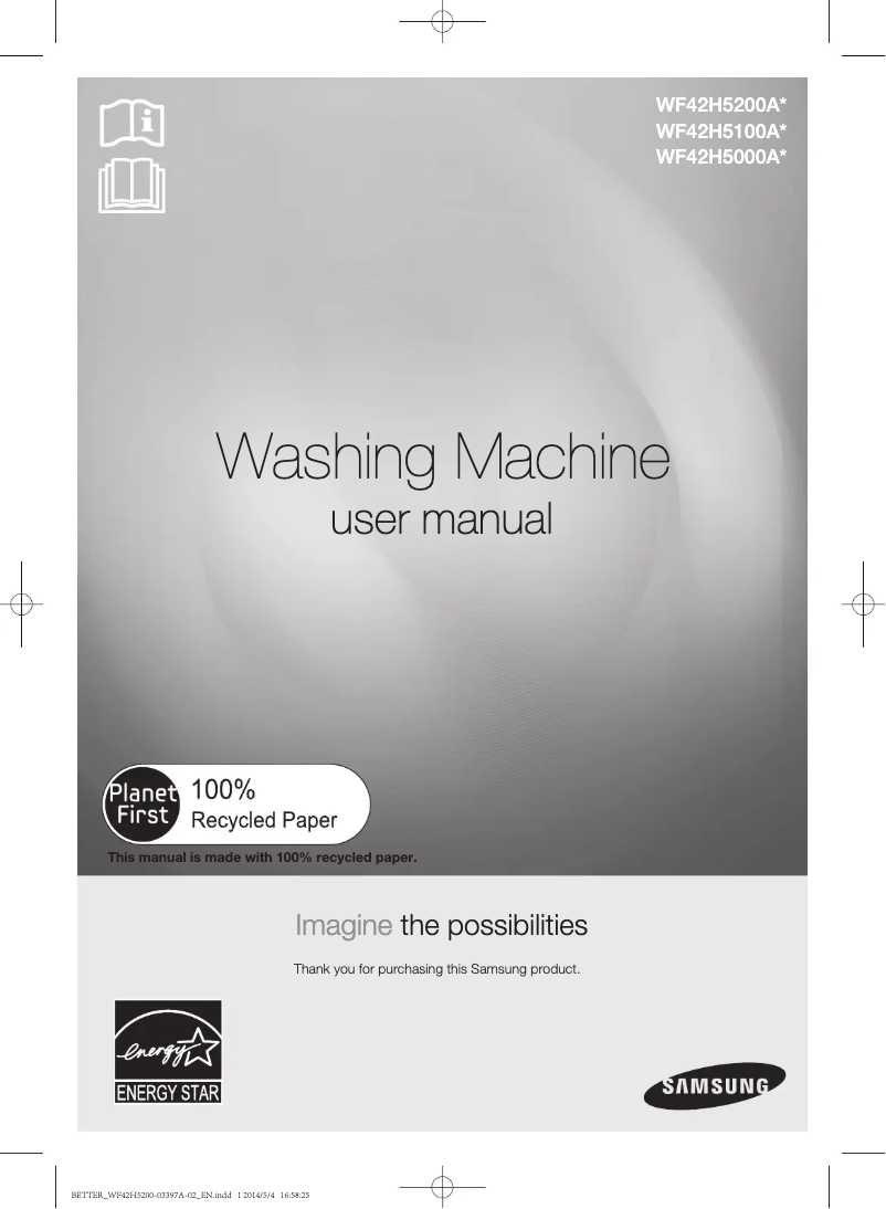 Page n°1 - Manuel d'utilisation et d'entretien Samsung WF42H5200A