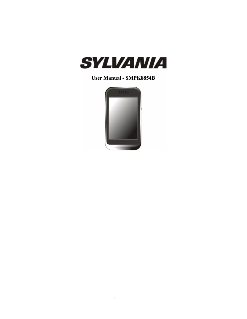 Page 1 de la notice Manuel utilisateur Sylvania SMPK8854B