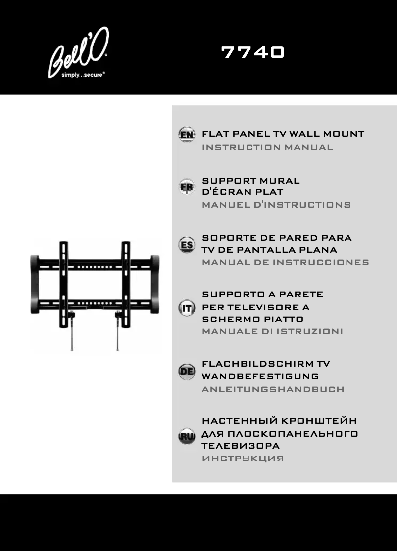 Page n°1 - Manuel utilisateur Bell'O 7740B