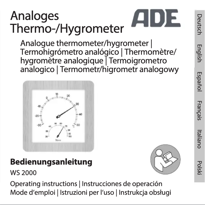 Page 1 de la notice Manuel utilisateur ADE WS 2000