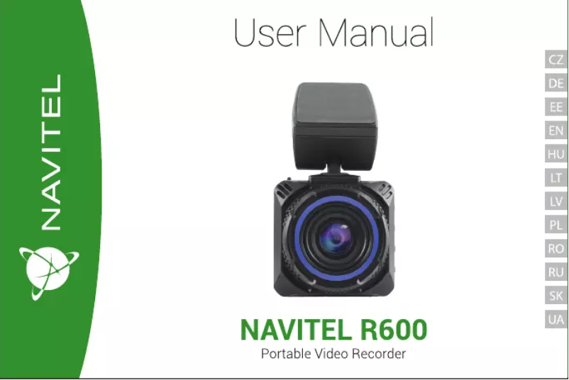 Image de la première page du manuel de l'appareil R600