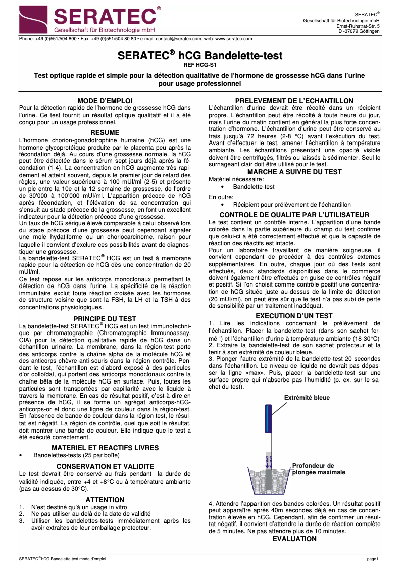 Image de la première page du manuel de l'appareil HCG-S1