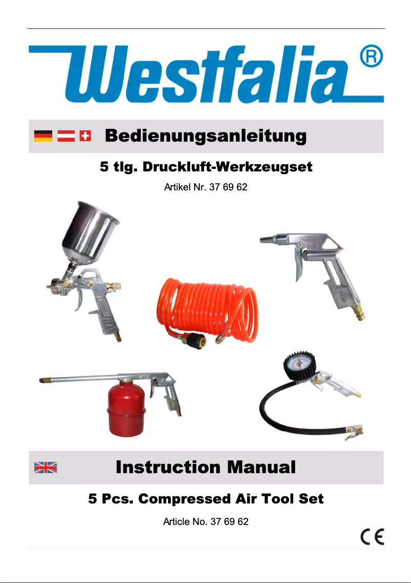 Page 1 of the manual User Manual Westfalia 37 69 62