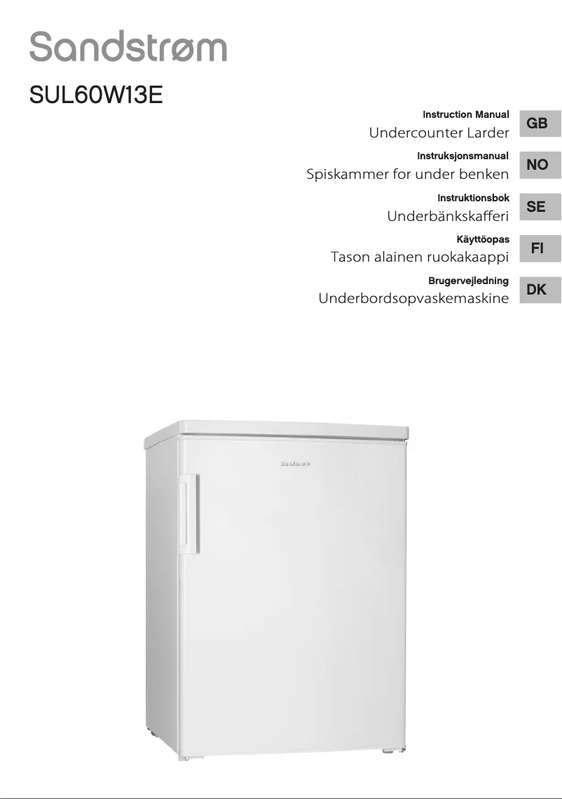 Image de la première page du manuel de l'appareil SUL60W13E