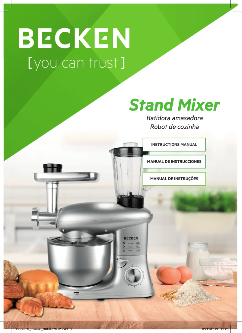 Page 1 de la notice Manuel utilisateur Becken BKM4570