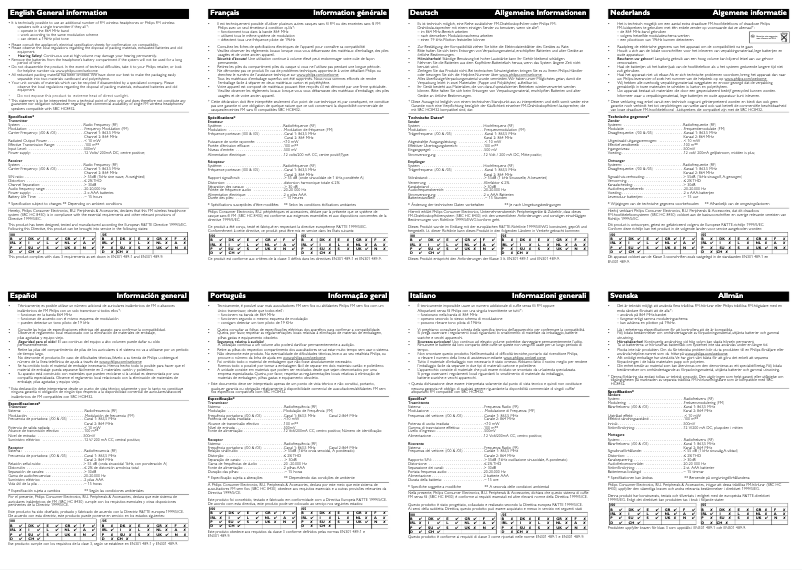 Page 1 de la notice Manuel utilisateur Philips SBCHC8430