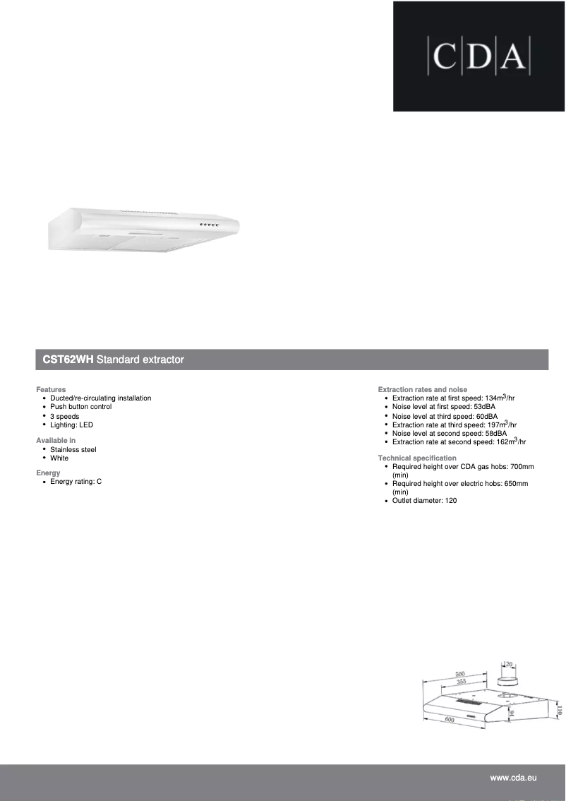 Image de la première page du manuel de l'appareil CST62WH