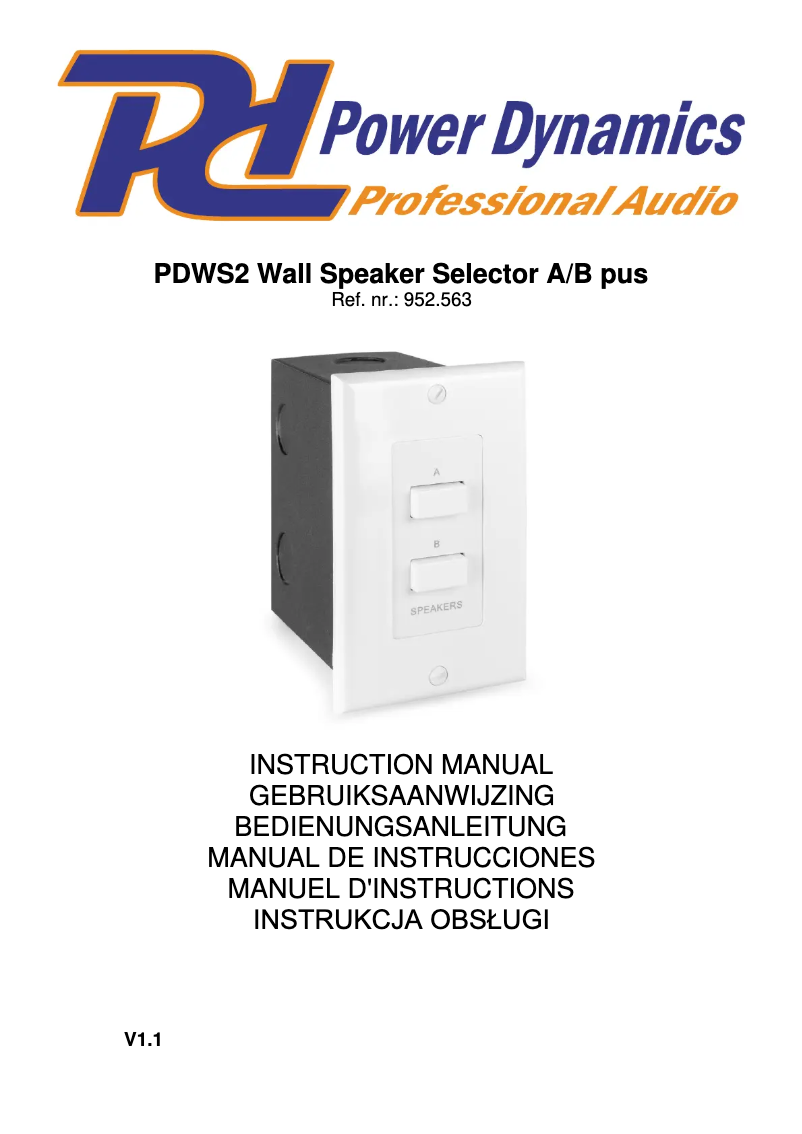 Página 1 del manual Manual de usuario Power Dynamics PDWS2