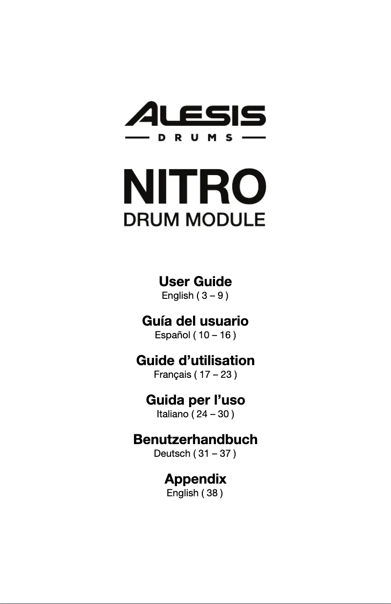 Image de la première page du manuel de l'appareil Nitro Mesh Kit
