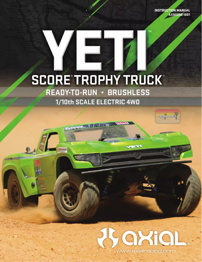 Page n°1 - Manuel utilisateur Axial Yeti SCORE Trophy Truck