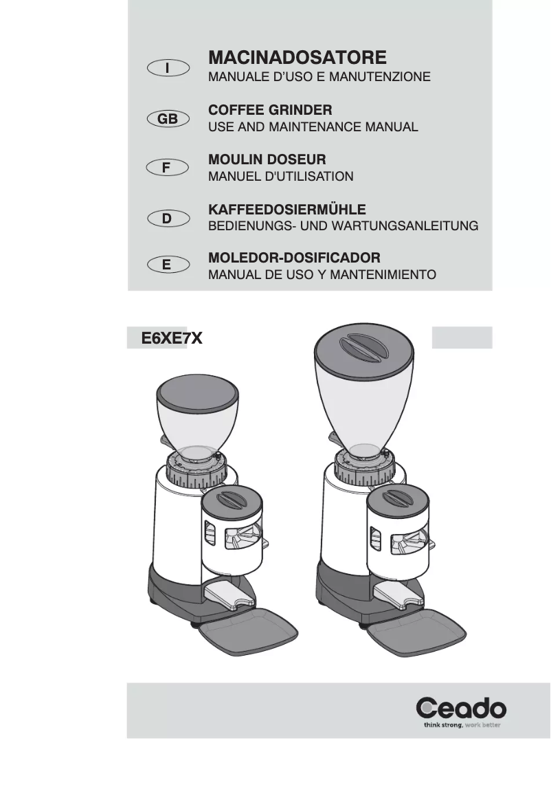 Page 1 de la notice Manuel utilisateur Ceado E6X