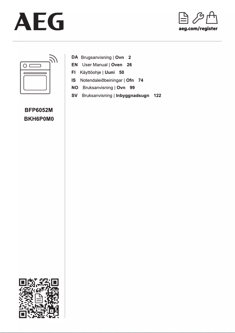 Página 1 del manual Ficha técnica AEG BKH6P0M0