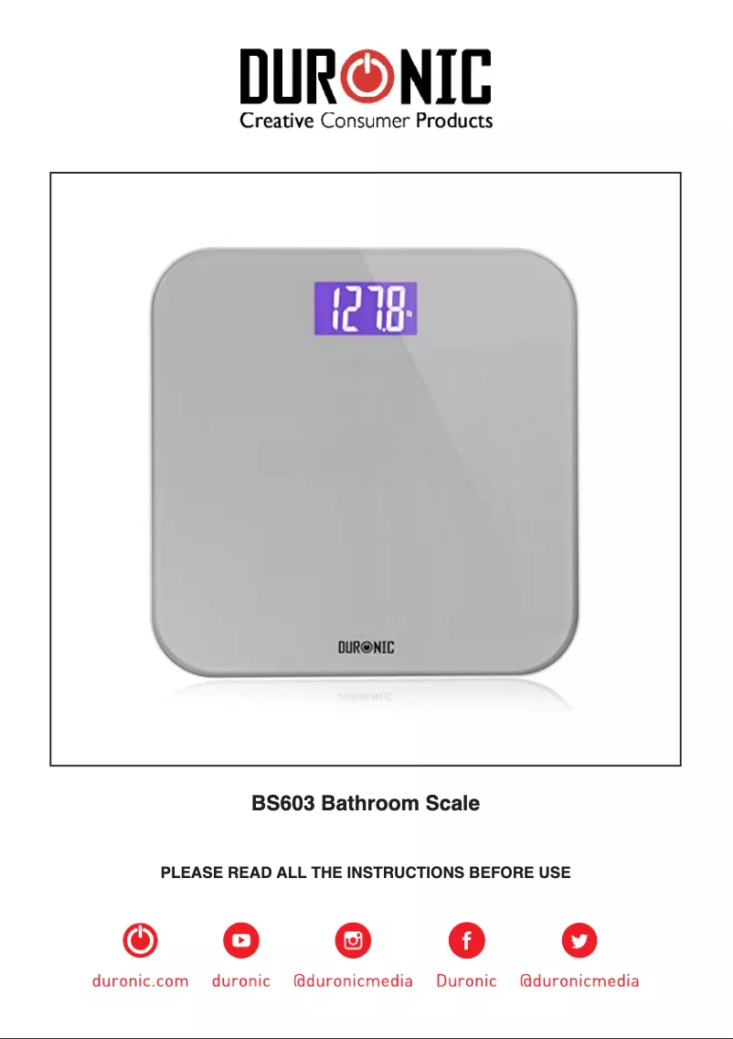 Page 1 de la notice Manuel utilisateur Duronic BS603