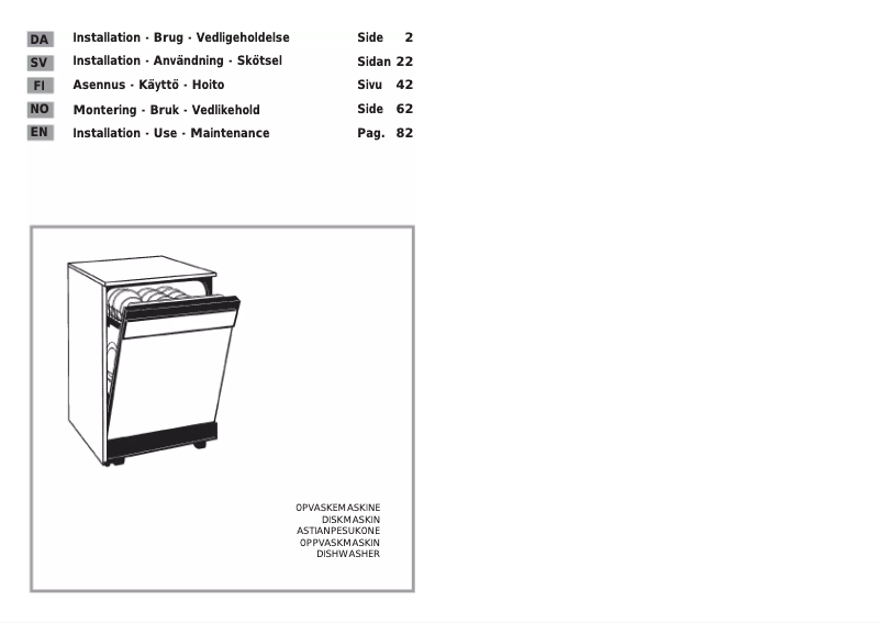 Page n°1 - Manuel utilisateur Candy CDF312T-86S