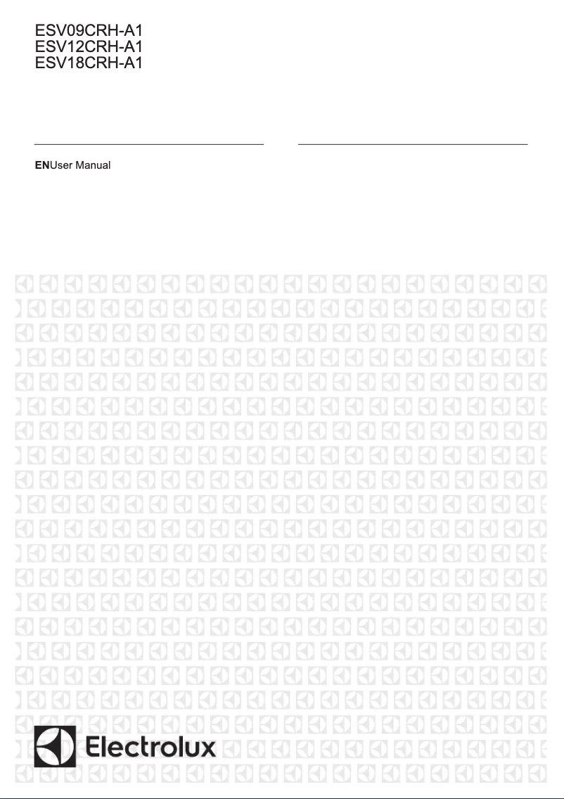 Page 1 de la notice Manuel utilisateur Electrolux ESV18CRH-A1