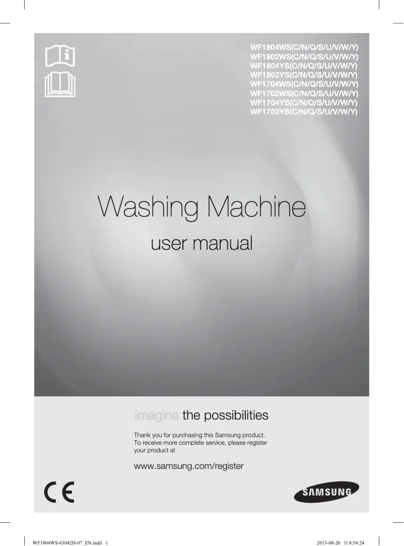 Page n°1 - Manuel utilisateur Samsung EcoBubble WF1704WSV
