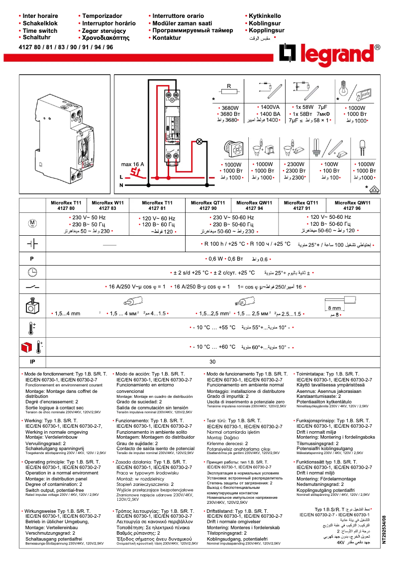 Imagen de la primera página del manual del dispositivo MicroRex W11