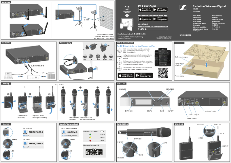 Page n°1 - Manuel utilisateur Sennheiser EW-D ME2