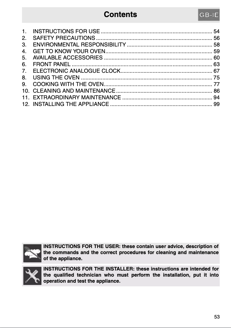 Page n°1 - Manuel utilisateur Smeg SC399X-8