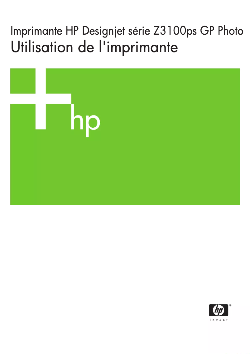 Page 1 de la notice Manuel utilisateur HP DesignJet Z3100