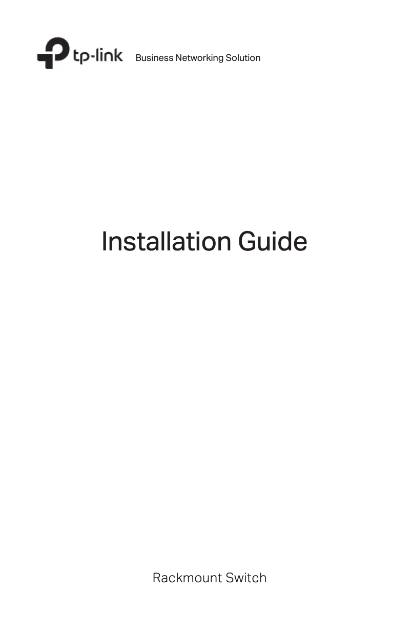Page n°1 - Guide d'installation TP-Link JetStream Rackmount TL-SF1048