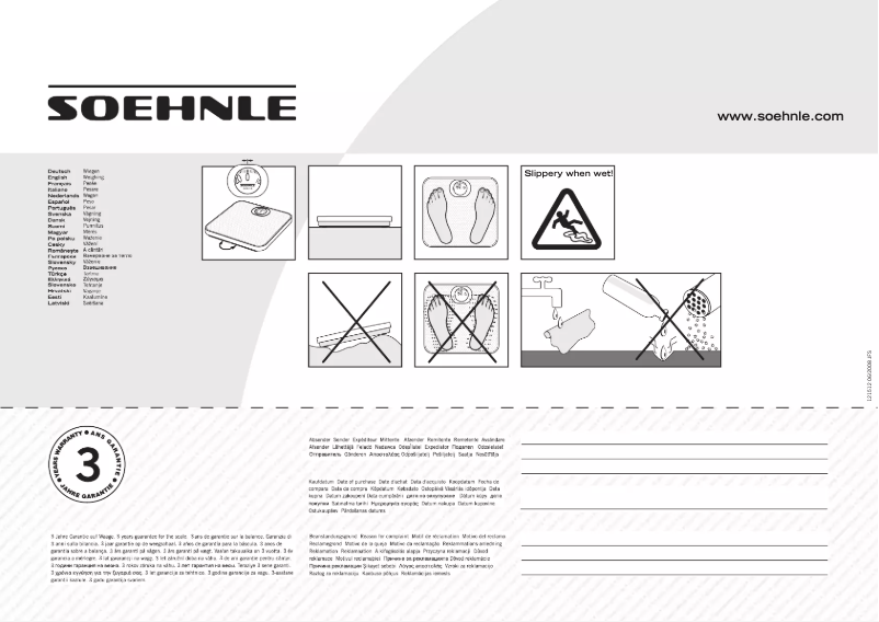 Page n°1 - Manuel utilisateur Soehnle Standard
