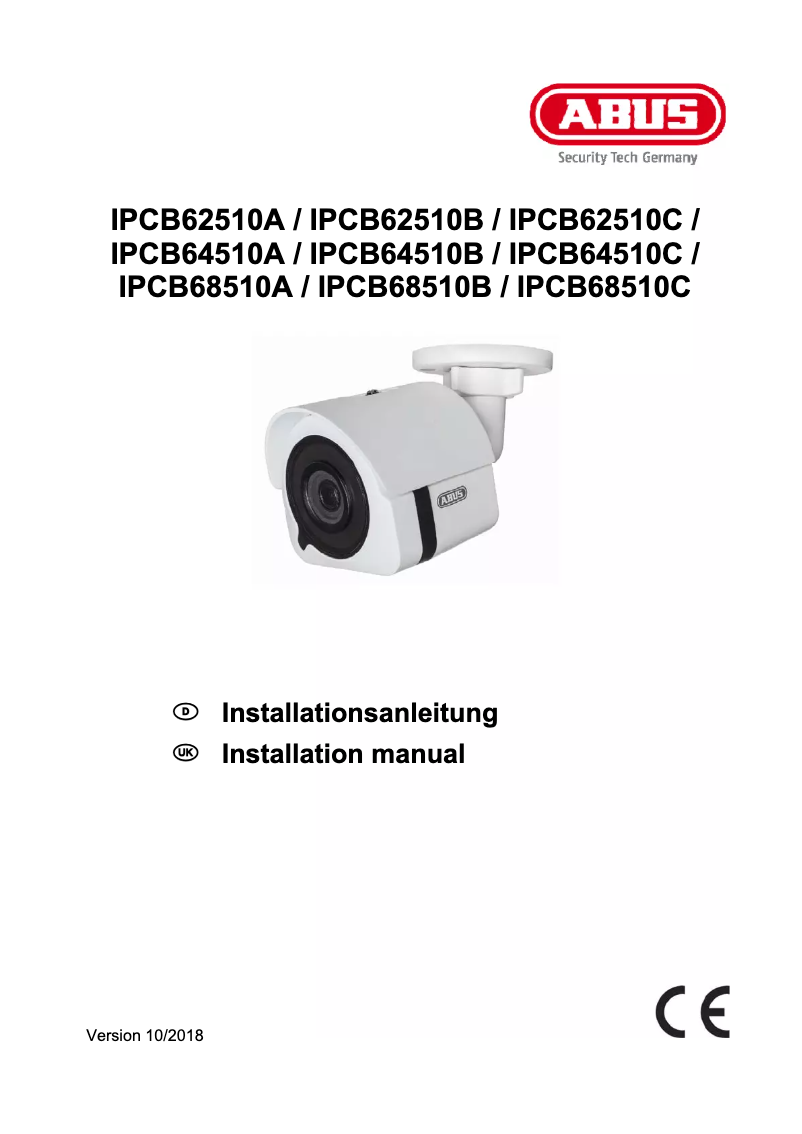 Page n°1 - Manuel utilisateur Abus IPCB68510A