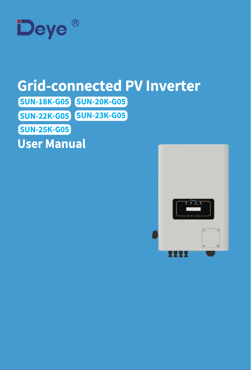 Page 1 de la notice Manuel utilisateur Deye SUN-18K-G05