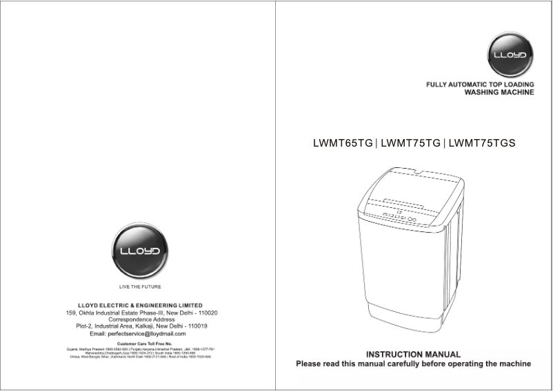 Page n°1 - Manuel utilisateur Lloyd LWMT75TG