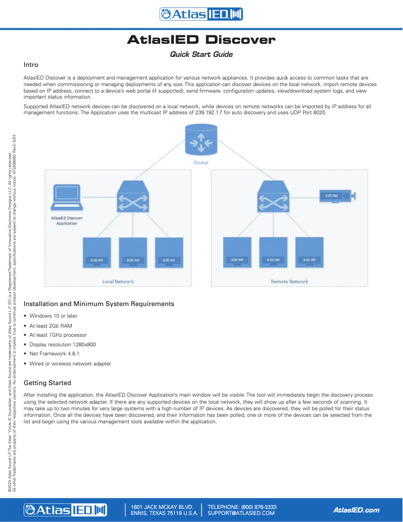 Page 1 de la notice Manuel utilisateur Atlas Sound IP-8SM