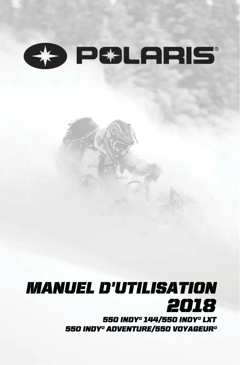 Page 1 de la notice Manuel utilisateur Polaris 550 Voyageur 155 (2018)