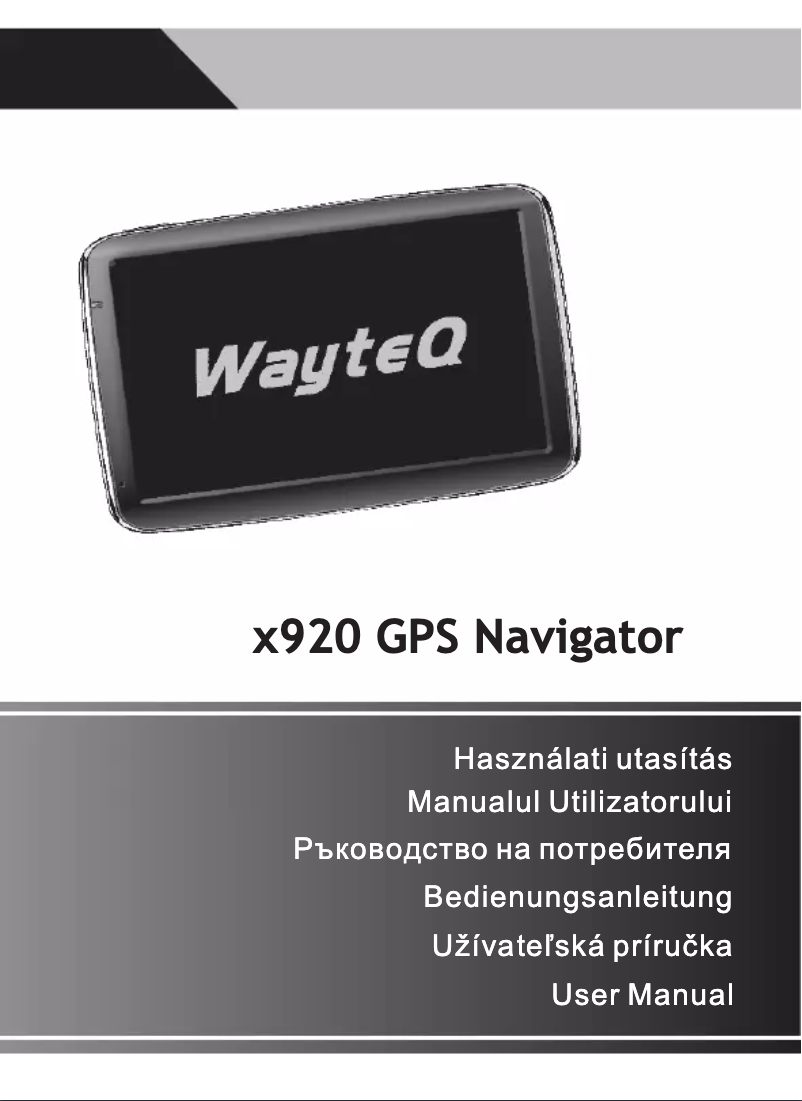 Page 1 de la notice Manuel utilisateur WayteQ X920