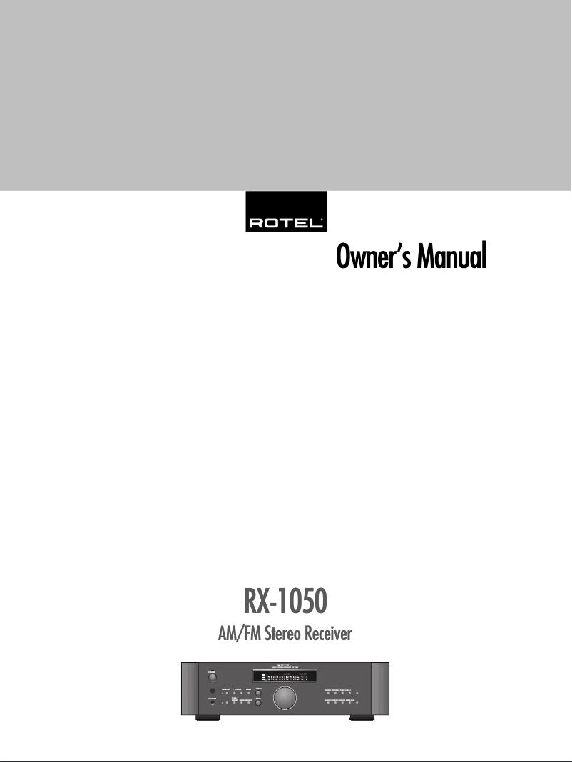 Image de la première page du manuel de l'appareil RX-1050