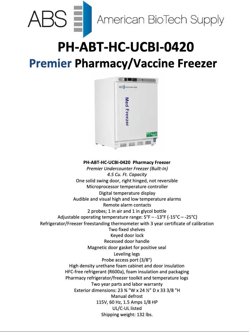 Image de la première page du manuel de l'appareil PH-ABT-HC-UCBI-0420