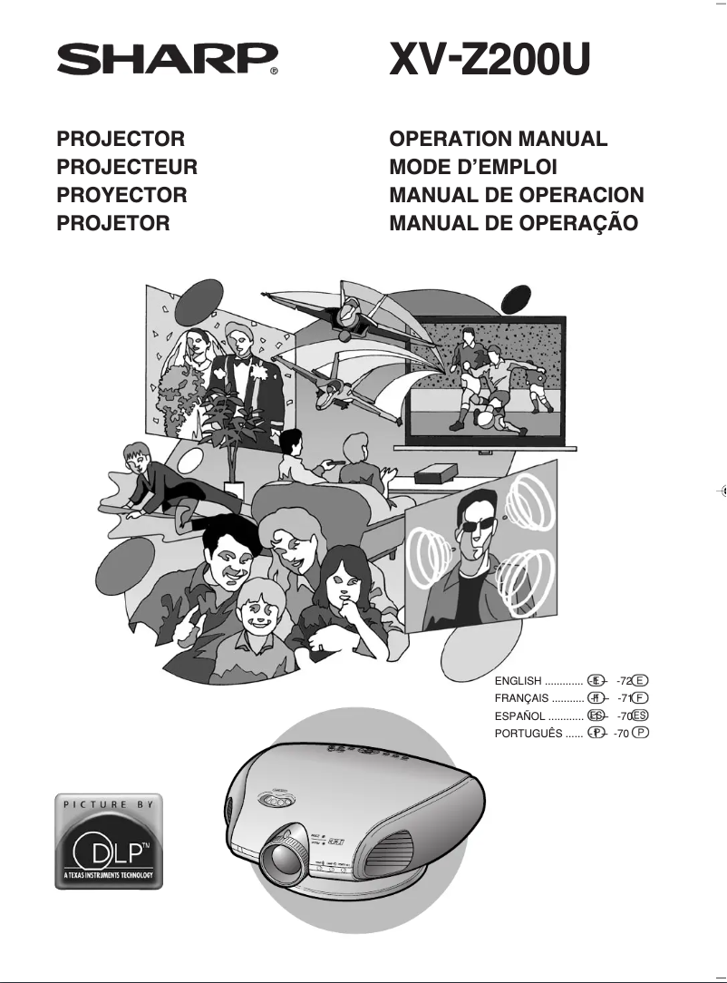 Page n°1 - Manuel utilisateur Sharp XV-Z200U