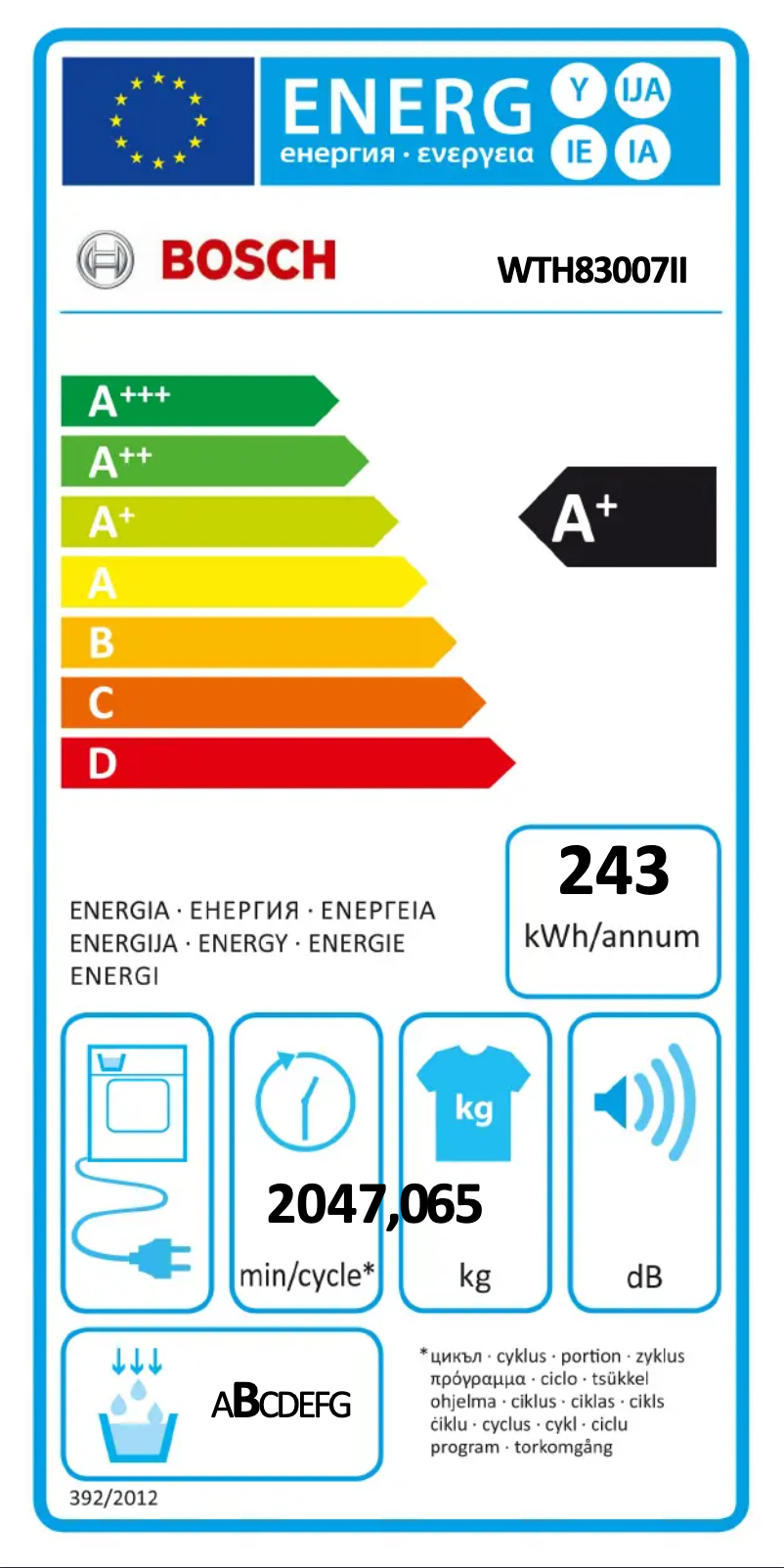 Página 1 del manual Manual de usuario Bosch WTH83007II