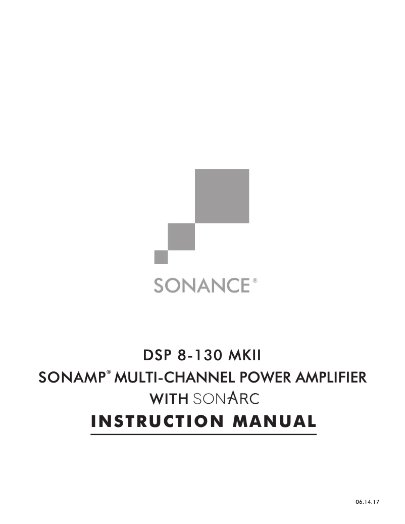 Página 1 del manual Manual de usuario Sonance Sonamp DSP 8-130 MKII