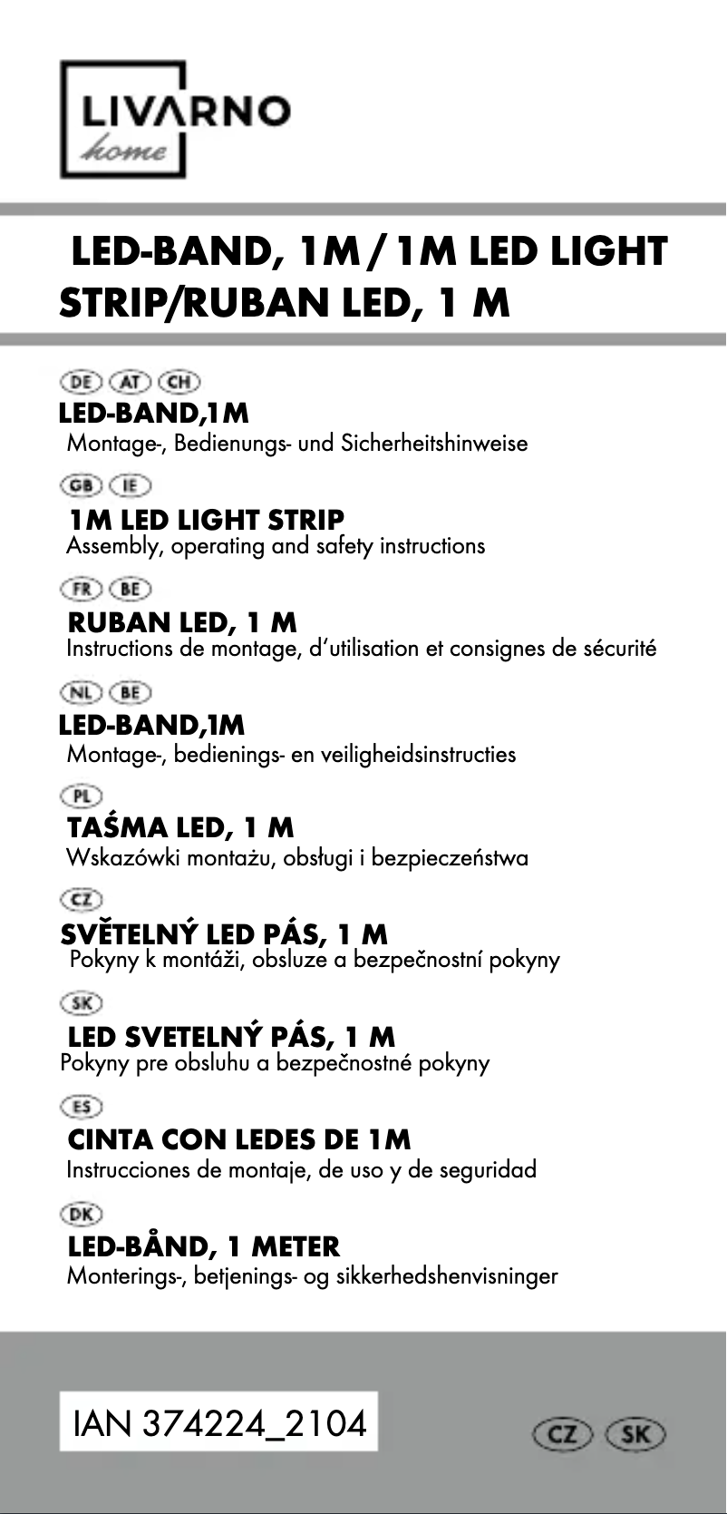 Page 1 de la notice Manuel utilisateur Livarno Lux HG08422A