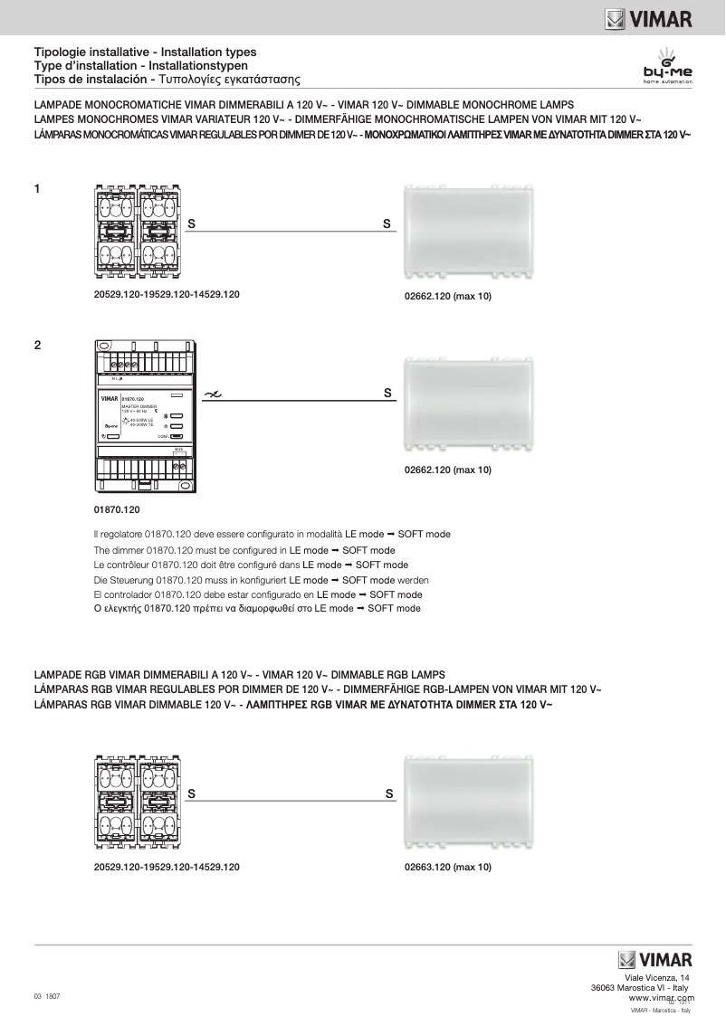 Page n°1 - Guide d'installation Vimar 14137.120