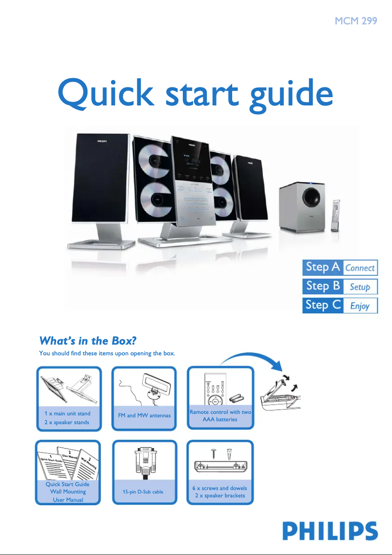Image de la première page du manuel de l'appareil MCM299