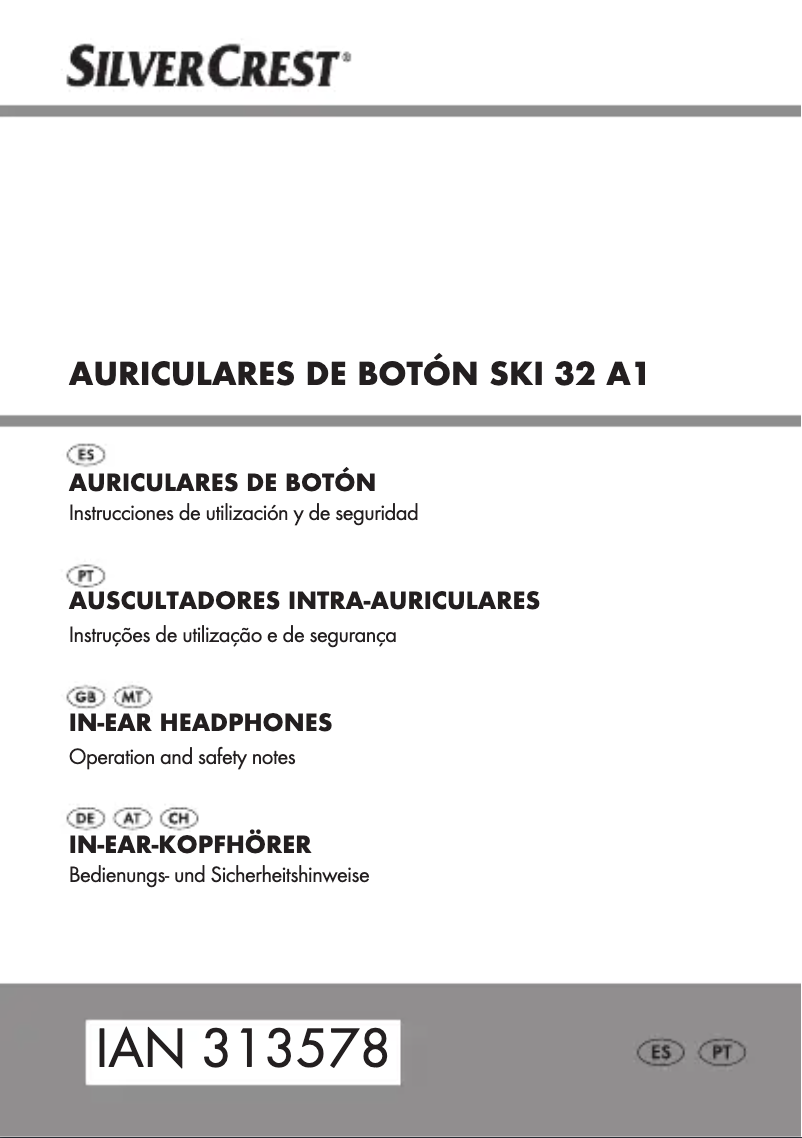 Page n°1 - Manuel utilisateur SilverCrest SKI 32 A1