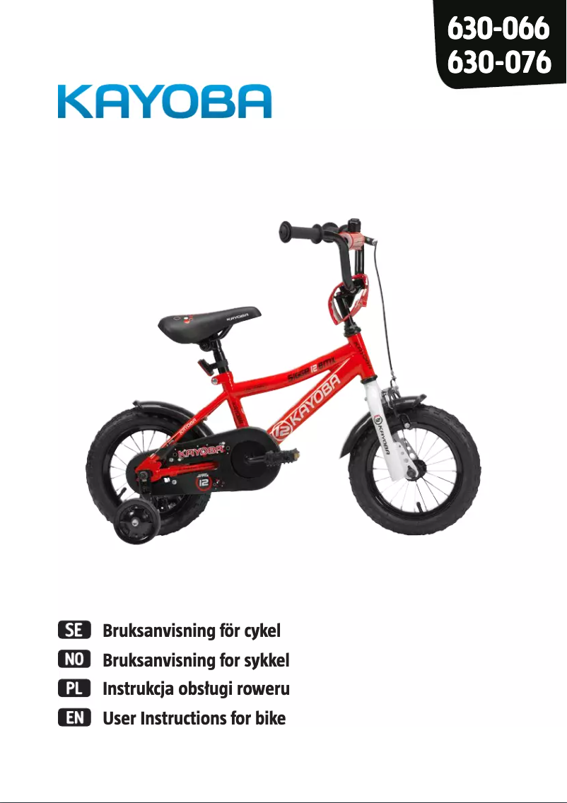 Page 1 de la notice Manuel utilisateur Kayoba Sigge 630-076